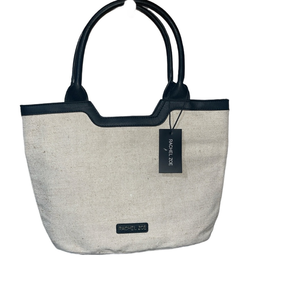 NWT Rachel Zoe Classic Black and Cream Tote